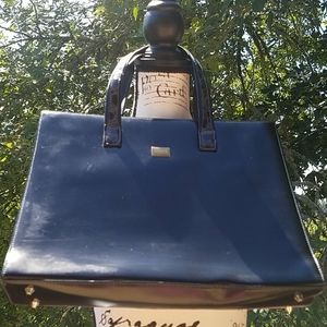 KAISER  🖤 Black Square Leather tote Made in Italy